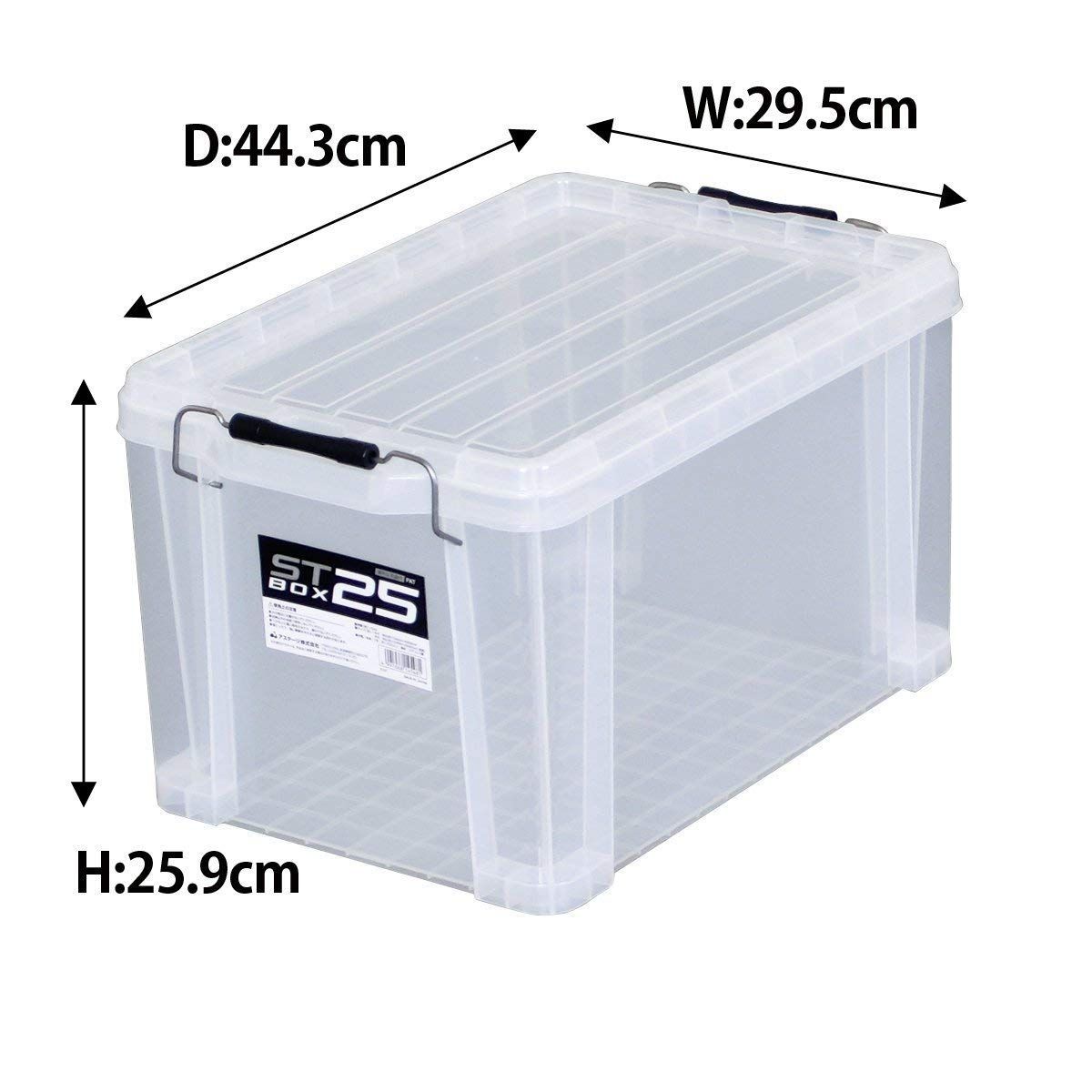 JEJアステージ 収納ボックス コンテナ STボックス 25 クリア 奥行44×高さ26×幅29.5cm 6個セット