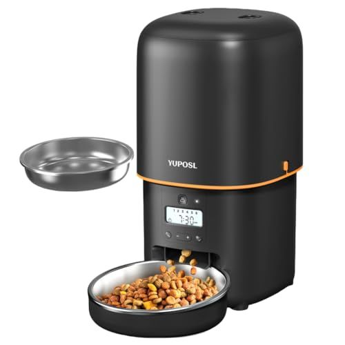自動給餌器 犬 猫 1日6食 定時定量 4L容量 自動餌やり機 餌の鮮度保持 2WAY給電 無制限置き場所 水洗い ステンレス製ボウル 手動給餌 タイマー式 設定 お手入れ簡単 ブラック ff5258b3