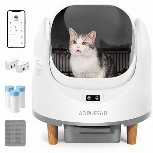 猫 トイレ 自動 全自動猫トイレ 革新屋根なしオープン＆広々設計 二重脱臭 多頭飼い対応 11つのセンサー搭載 お手入れ簡単 安全 スケジュール清掃 静音 猫砂節約 体重管理 遠隔操作 IOS Android対応 80 fd 48 d 5