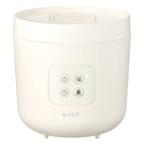 QUADS クワッズ スチーム加湿器 蒸気式 7畳対応 上部給水 2.5L 最大加湿250ml h タイマー チャイルドロック 簡単お手入れ STEAMS スチームス ホワイト 3ac5ac9e