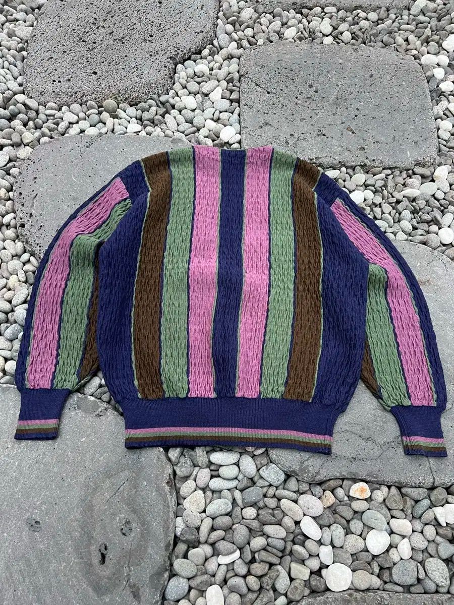 1990s MARS ITALY MADE STRIPE ストライプニットカーディガン