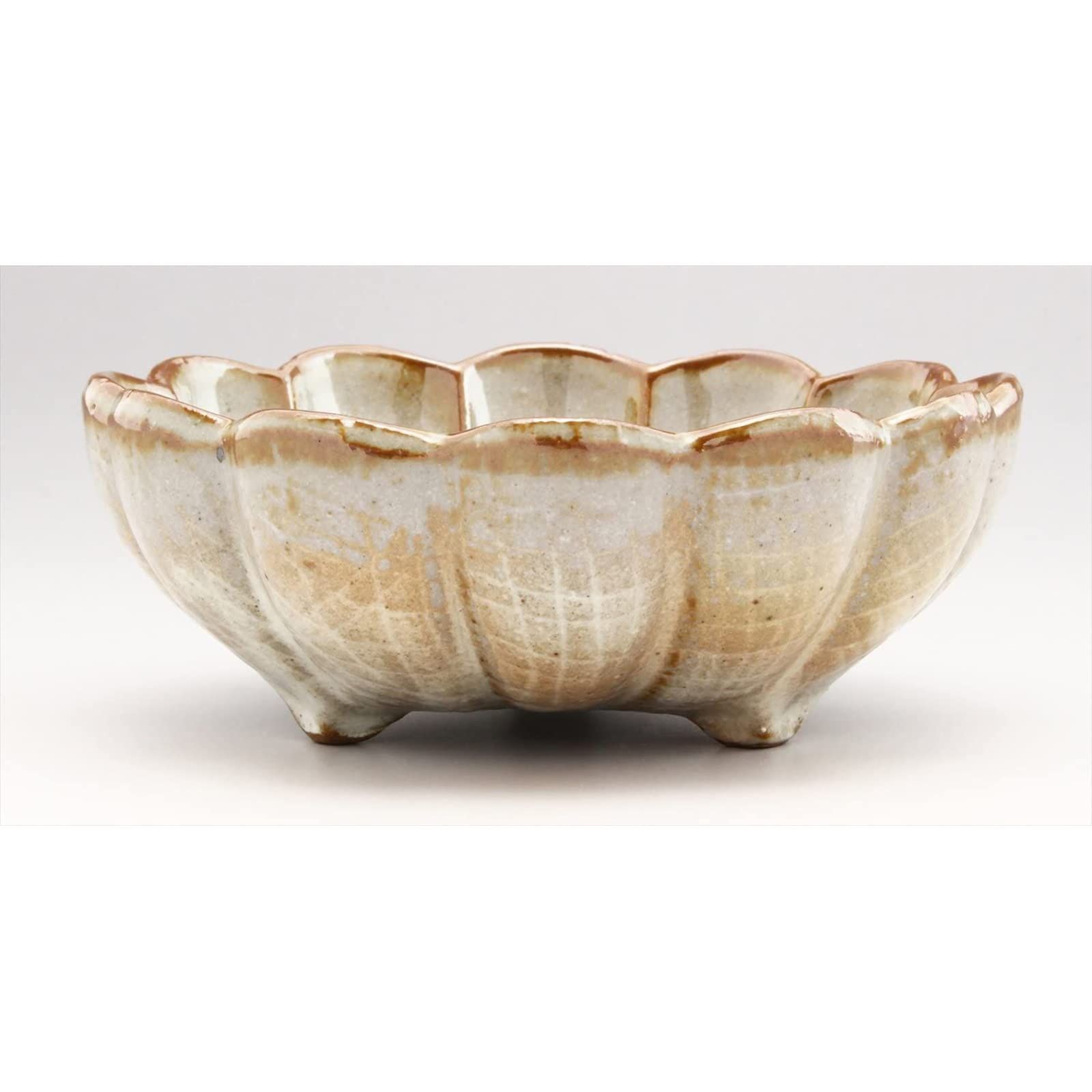  美濃焼 加藤健治 御本手 菊型 三つ足 小鉢 ボウル 皿 直径約11 cm 食器セット 組 532 0036 s その他 文房具 事務用品