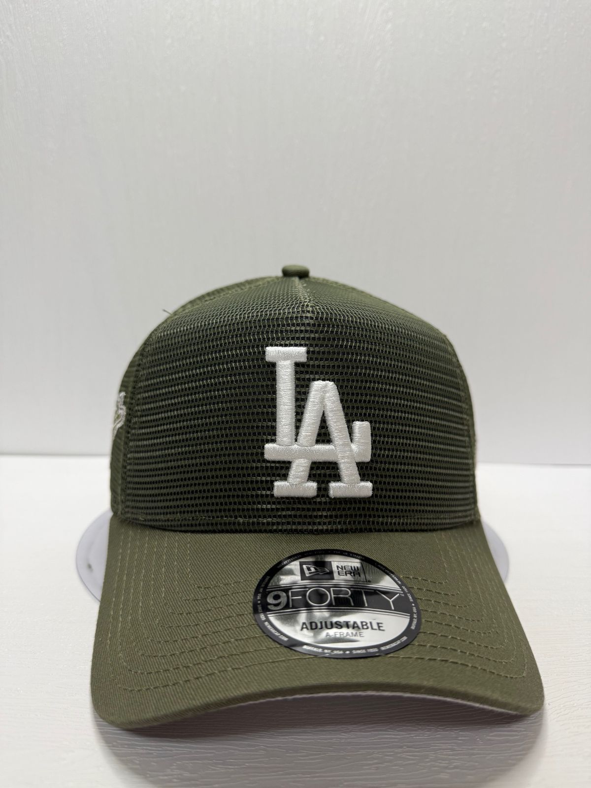 Newera ロサンゼルスドジャース ワールドシリーズ1988 9forty A-FRAME スナップバックメッシュキャップ オリーブ