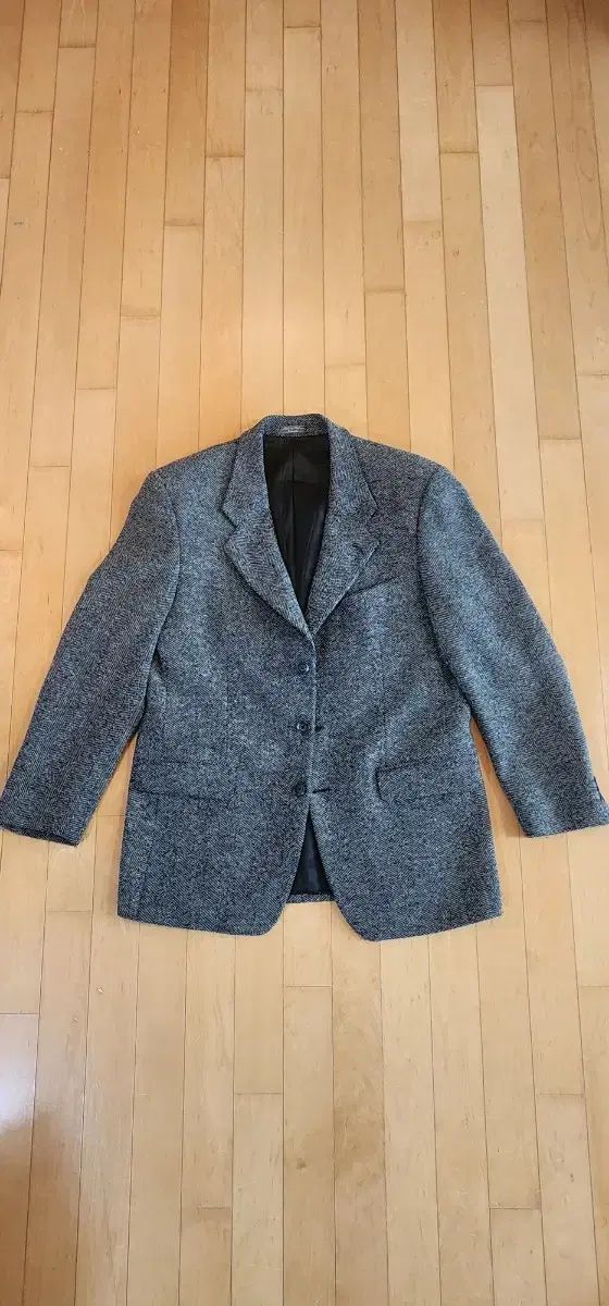 グレーヘリンボーン 3ボタン ツイードジャケット XL KANDAIZUMI_COM
