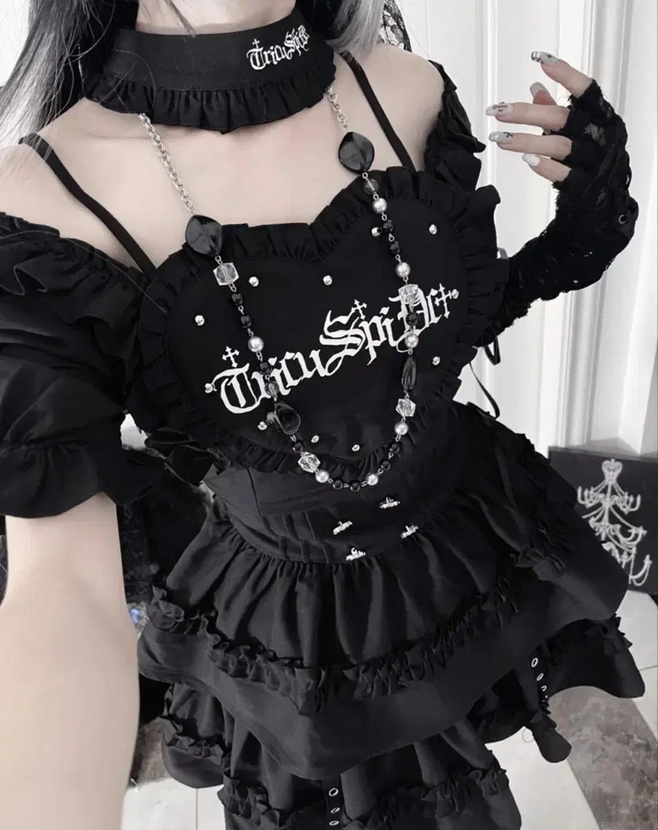 TricuspidC ゴスロリ ゴシック 地雷系 量産型 ワンピース セットアップ
