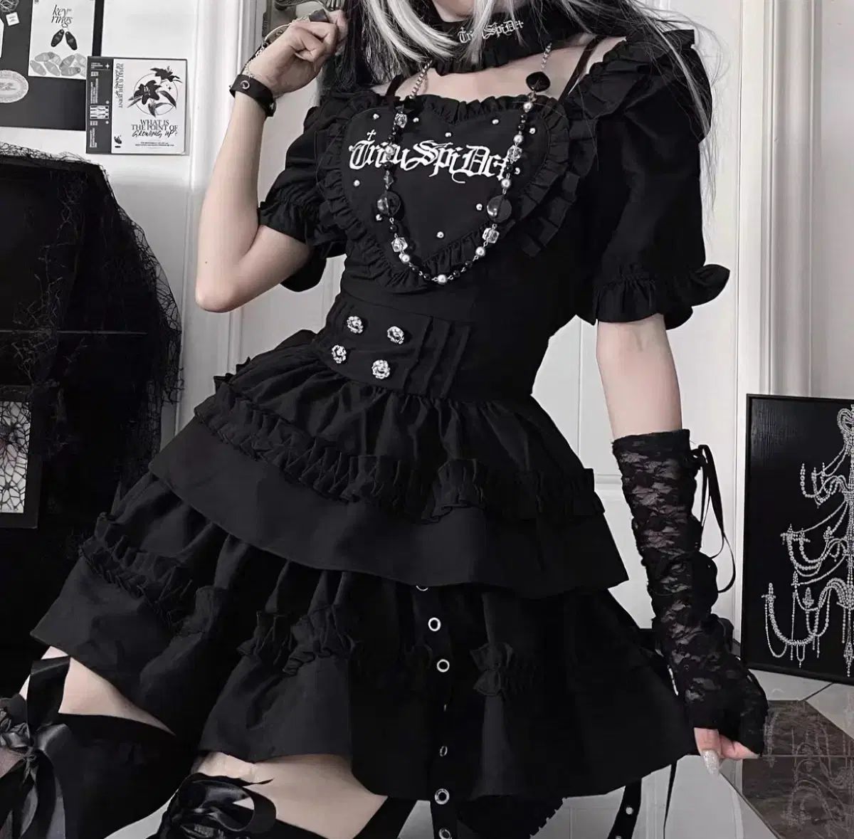 TricuspidC ゴスロリ ゴシック 地雷系 量産型 ワンピース セットアップ