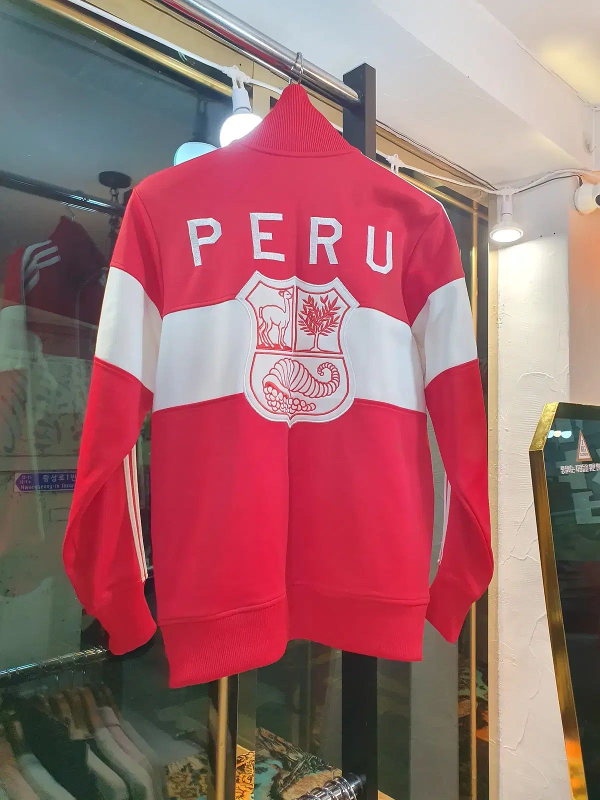 必須アイテム サイズ95 アディダス ペルー 刺繍 ファイヤーバード ジップアップ ジャージ トラックジャージ ジャケット