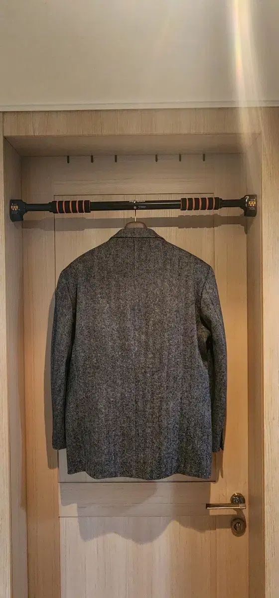 グレー ヘリンボーン ツイードジャケット XL