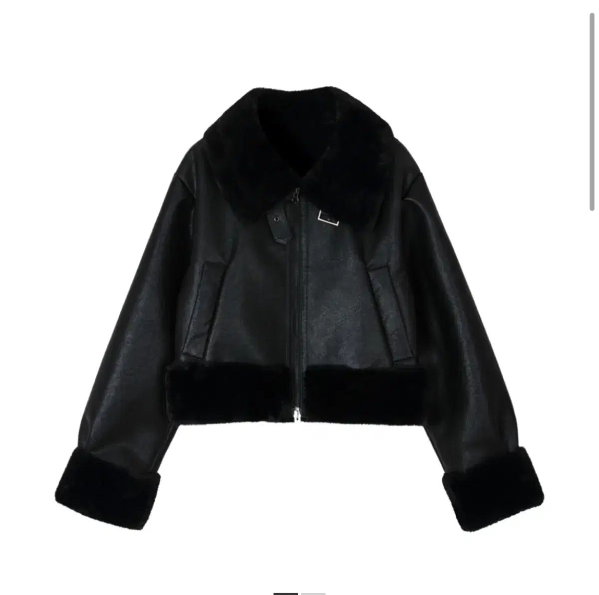 ボヘミアンソウル ハイ ネック ショート ムートン ブラック