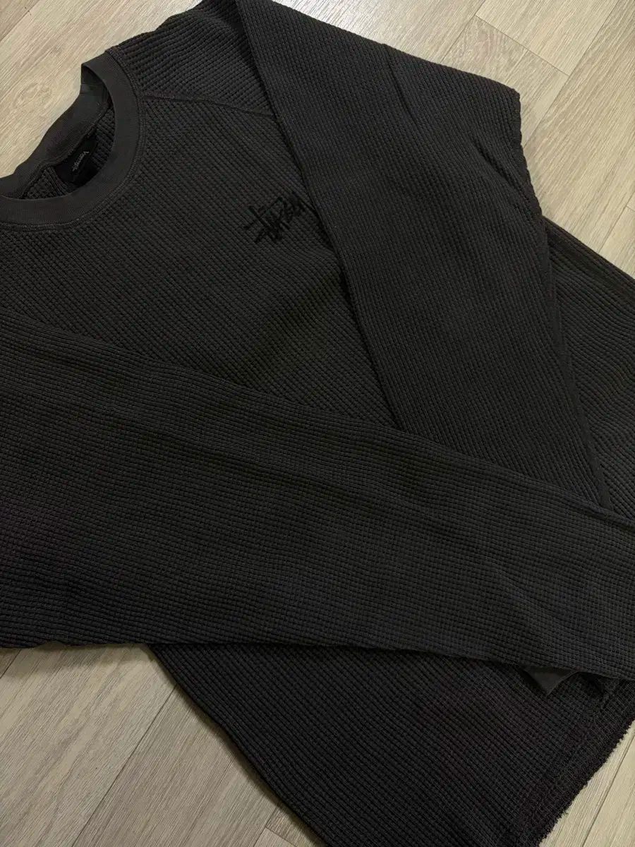 STUSSY ラグラン サーマル ロングスリーブ L