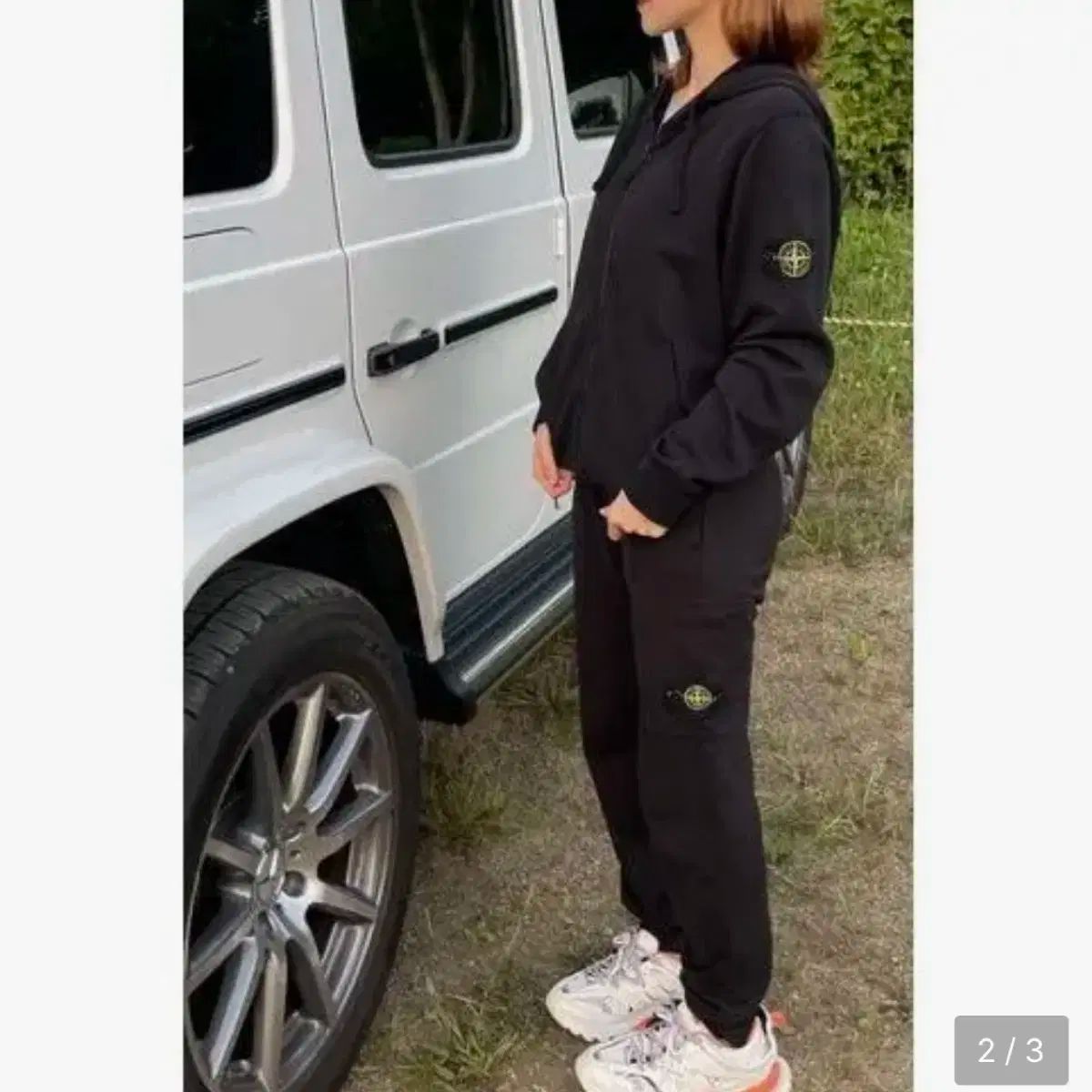 ストーンアイランド ブラック フーディー ジップアップ キッズ 12Y