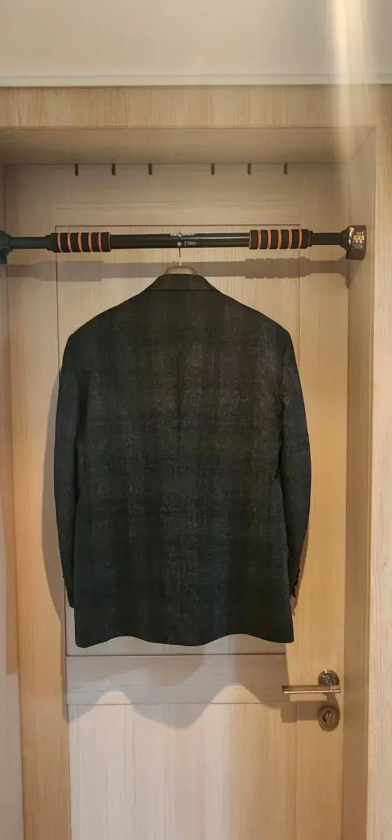 ダークグレイ ウール ツイードジャケット L スリム XL