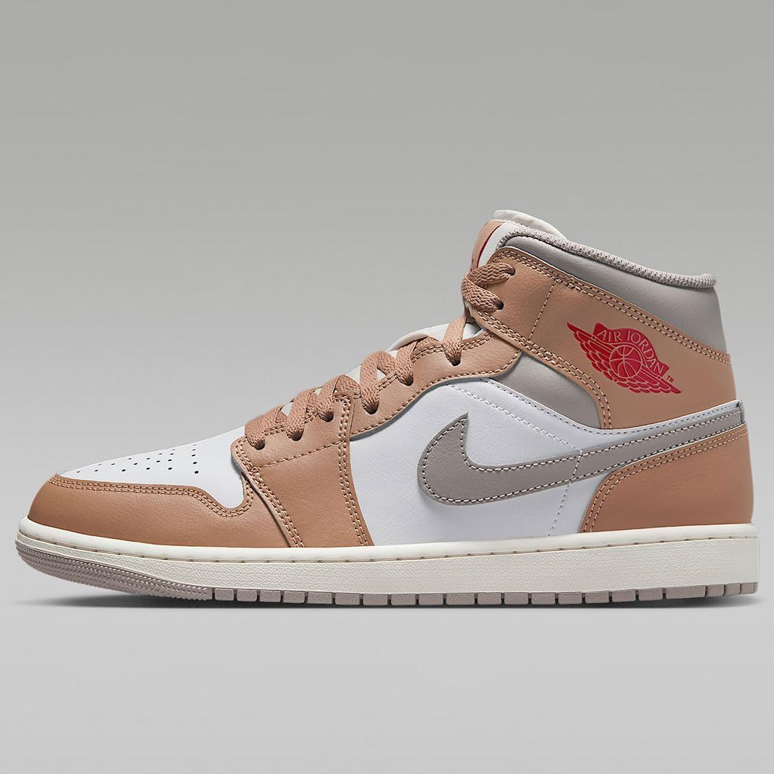 ナイキ エア ジョーダン 1 ミッド AIR JORDAN MID ヘンプ ホワイト カレッジグレー ファイヤーレッド DQ 8426-200 26.5 cm