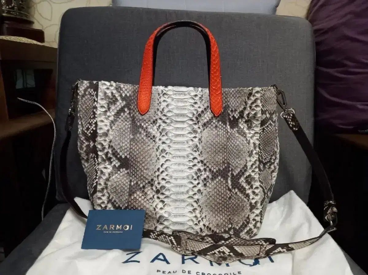 天然パイソン柄 トートバッグ クロスバッグ