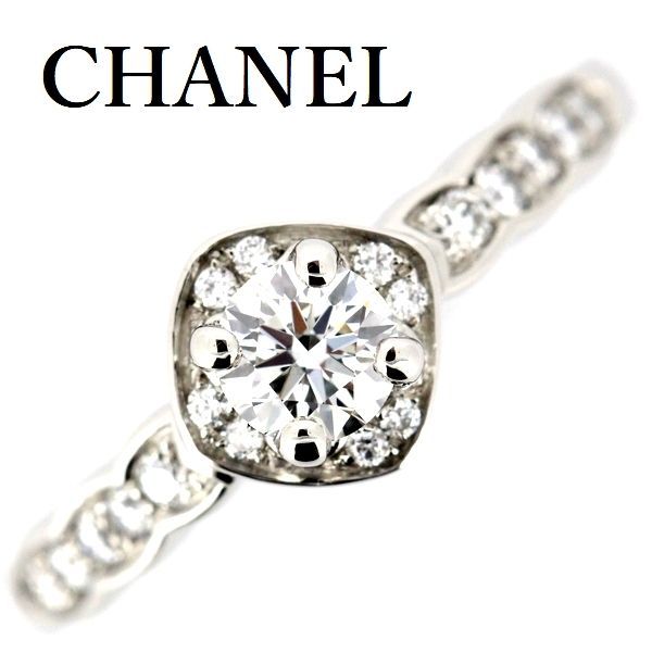 シャネル ココクラッシュ ダイヤモンド 0.31ct F-VVS1-3EX リング 52 Pt950