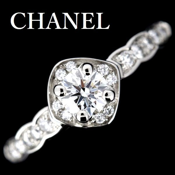 シャネル ココクラッシュ ダイヤモンド 0.31ct F-VVS1-3EX リング 52 Pt950