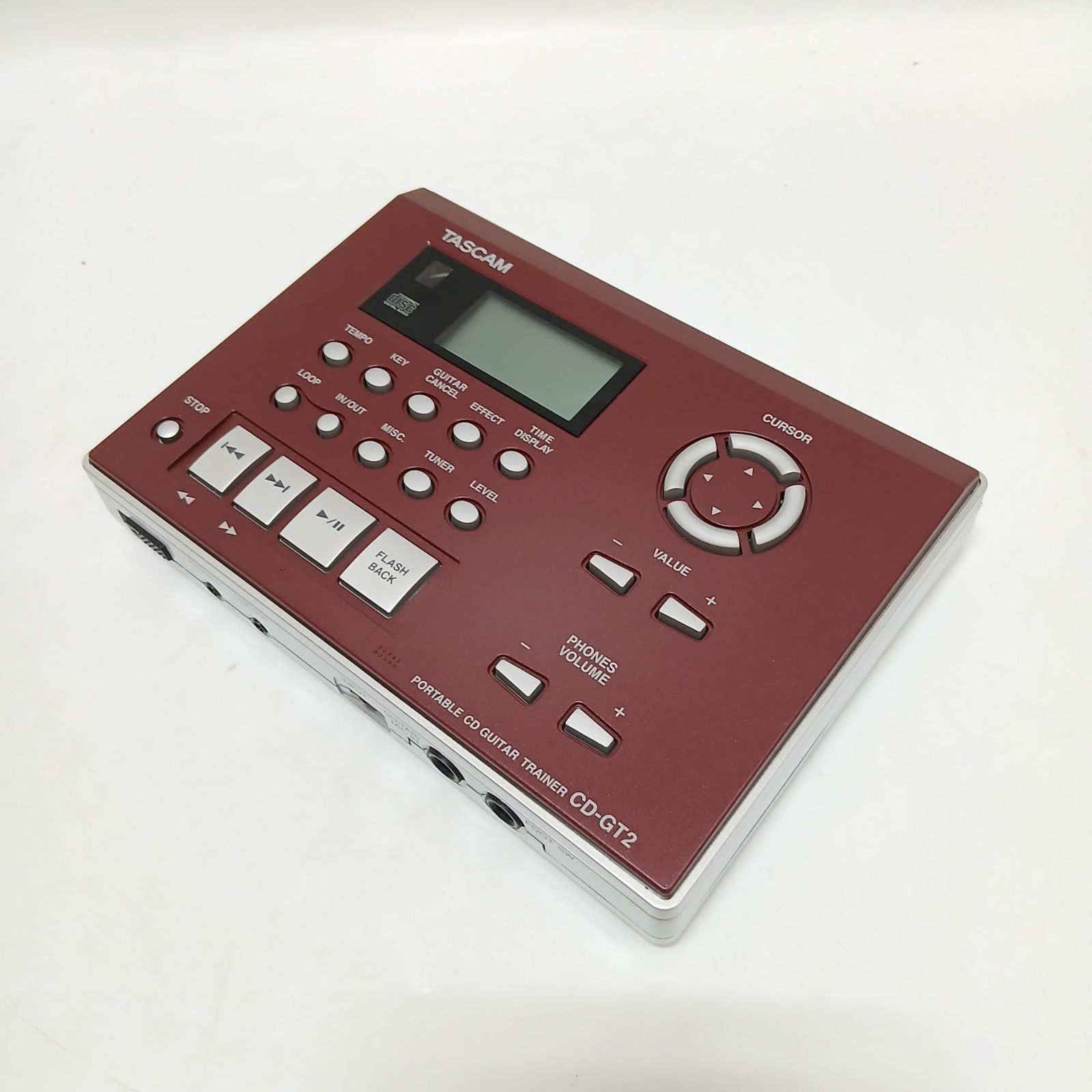 No.4189 TASCAM タスカム CD-GT2 ギター練習 CDプレーヤー チューナー 小型 コンパクト ポータブル キーチェンジ スピード テンポチェンジ ギターキャンセル