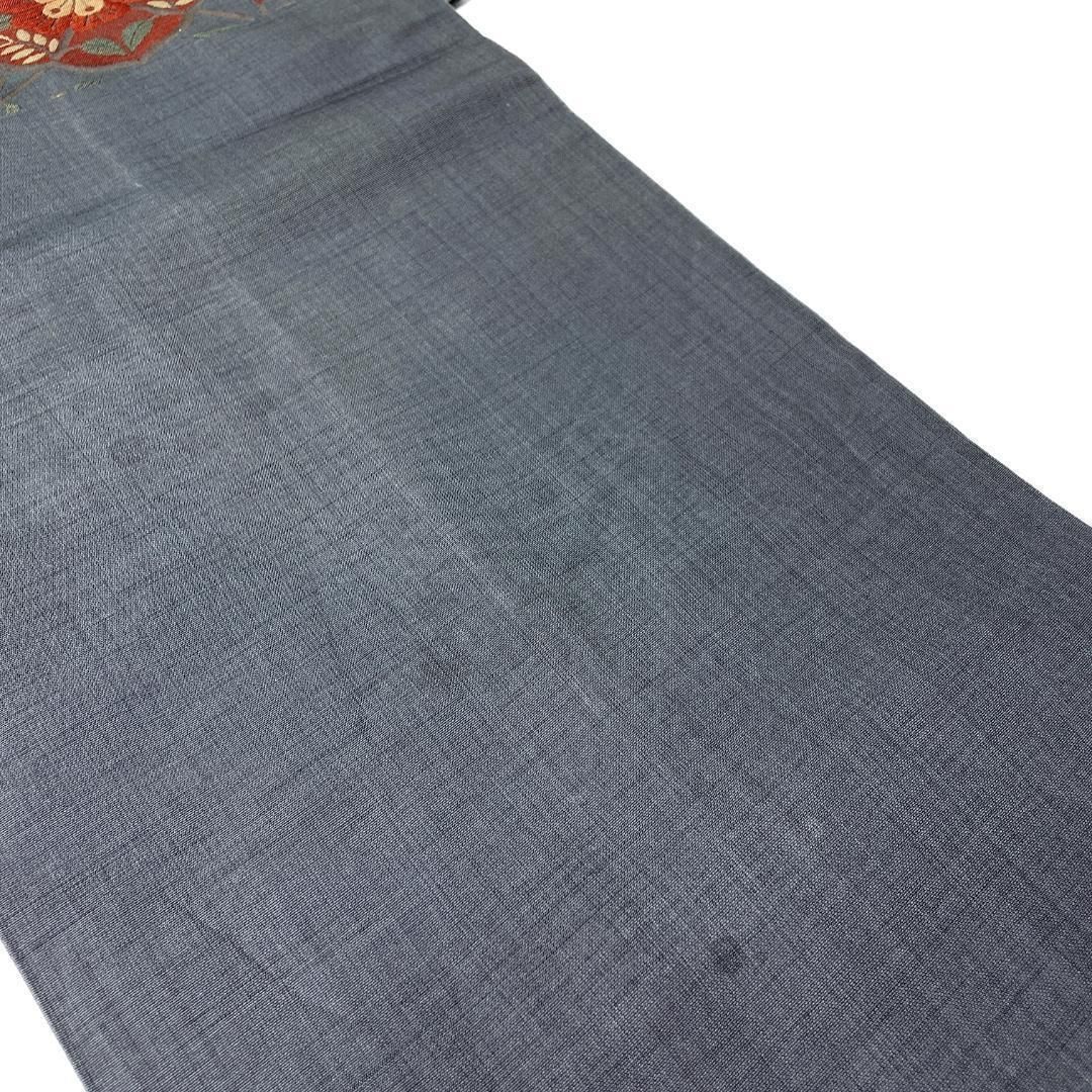 花鳥更紗 濃いブルーグレー