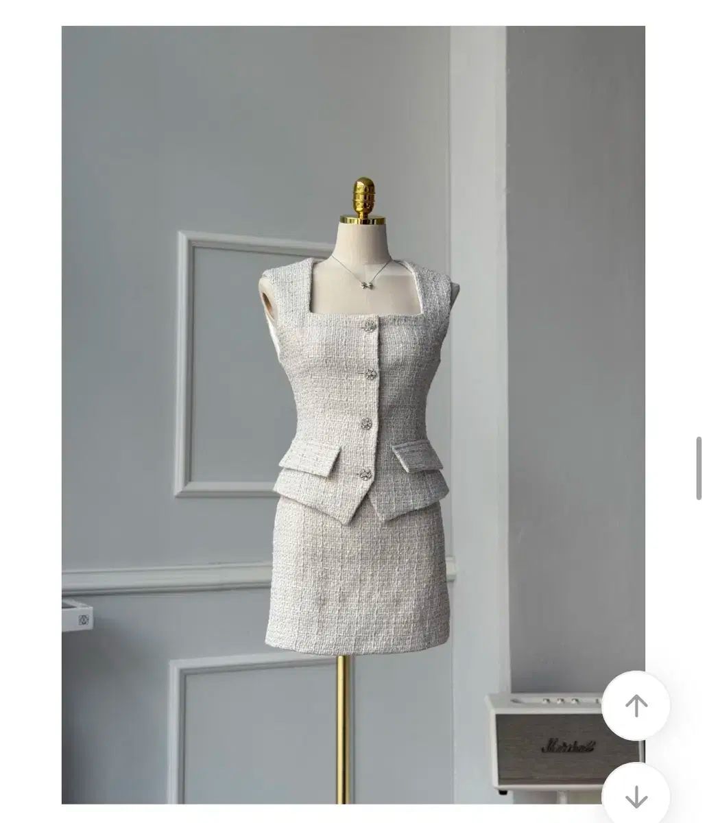 ジェイリーズ ポップ ツイード スリム キュービック ジャケット ベスト