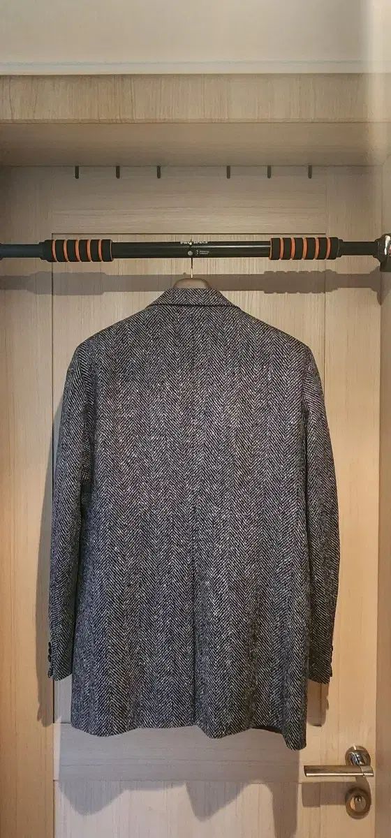 グレー ヘリンボーン ツイードジャケット L