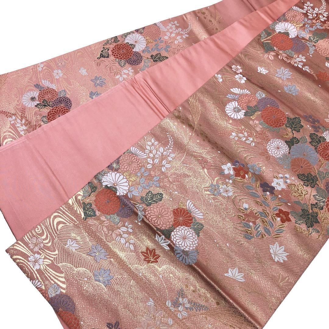 流水に花模様 菊