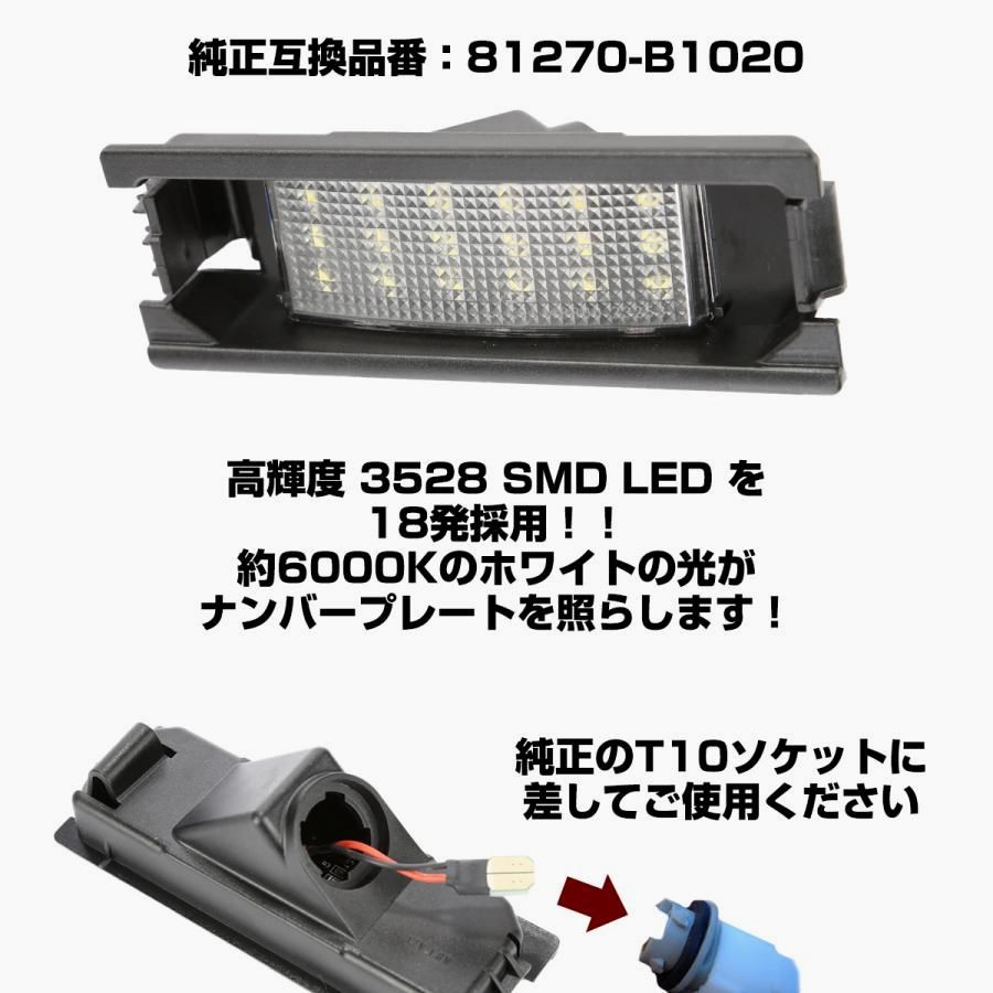 【送料無料】LED ライセンスランプ アトレーワゴン 前期 S320G S330G S321G S331G など ナンバー灯 ダイハツ 互換品 81270-B1020 1個 RZ207