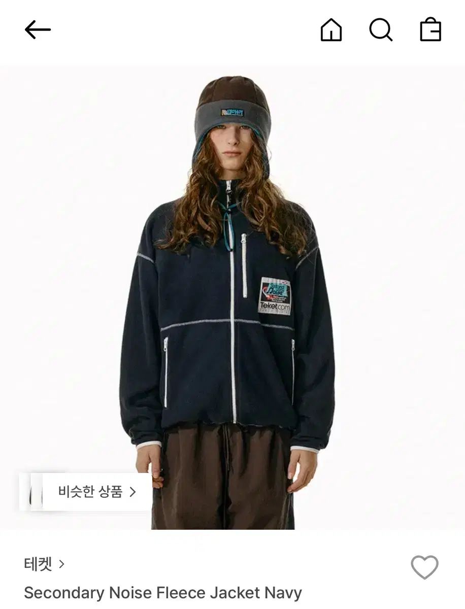 テケット noise フリース ジャケット ネイビー M