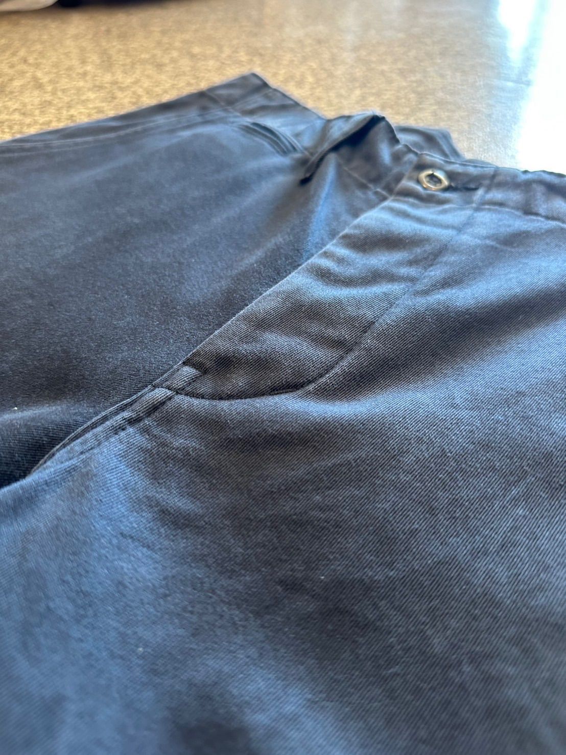 ワイドチノパンツ ネイビー