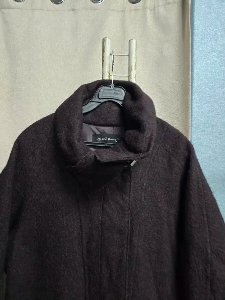 Obzee Kangjin Young ラマ ハンドメイド ウール コート