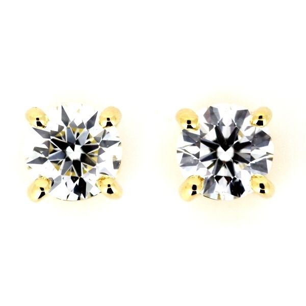 ダイヤモンド 0.181 0.185ct D-VVS1-EX ピアス K18YG