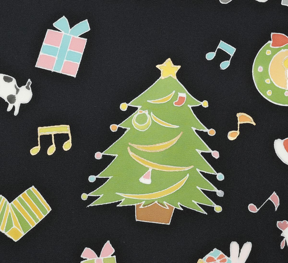 染九寸名古屋帯 クリスマス柄