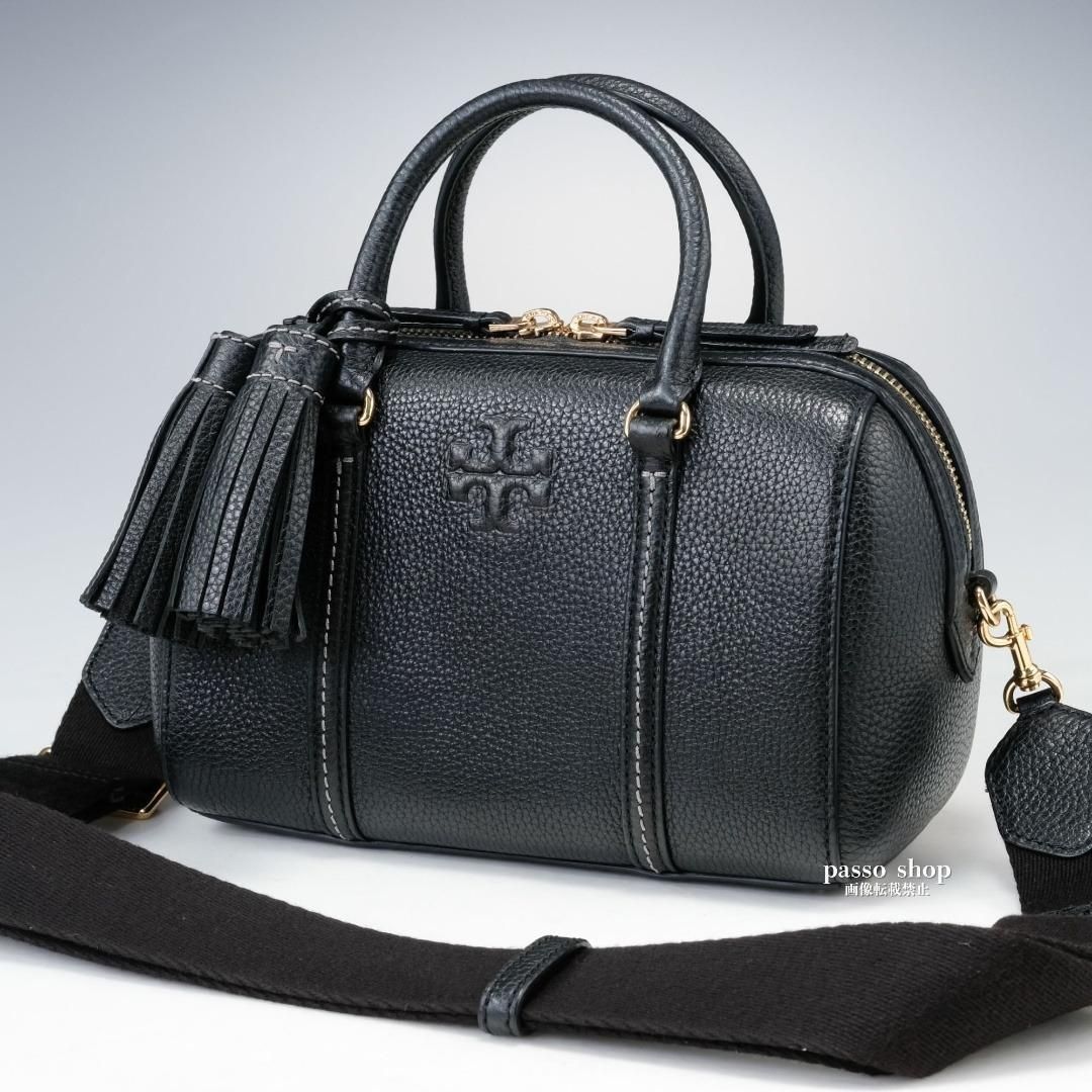 トリーバーチ 2way ミニボストン ハンドバッグ テア レザー 黒