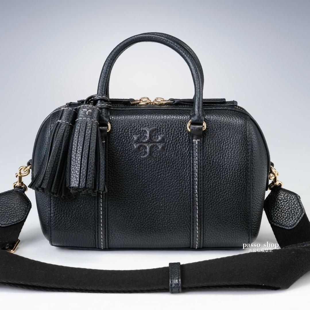 トリーバーチ 2way ミニボストン ハンドバッグ テア レザー 黒