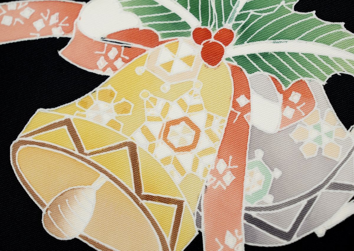 染九寸名古屋帯 クリスマス柄