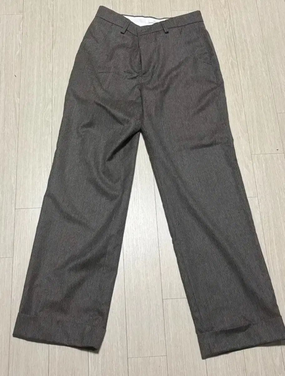  シーソルト ストライプ ウール パンツ 1 スラックス パンツ