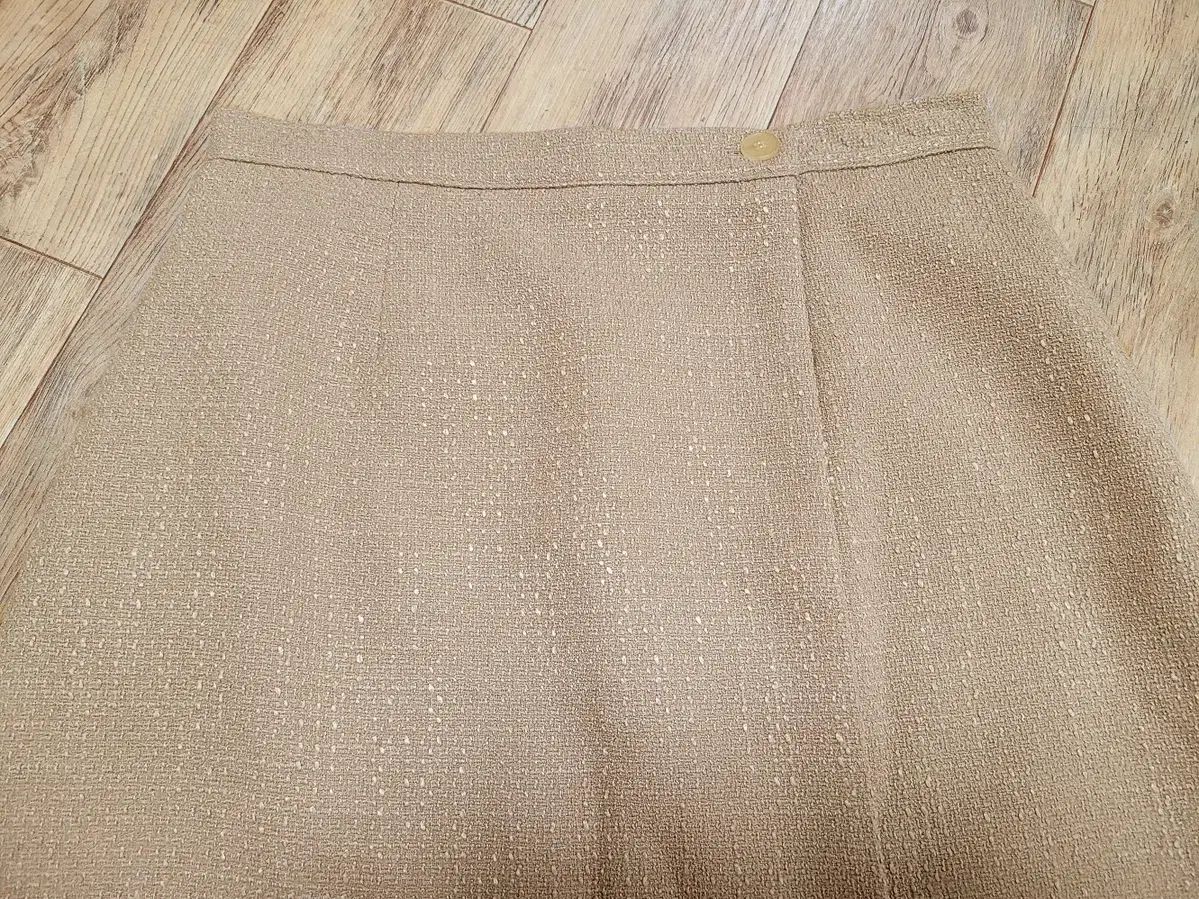 Bミューズ B MUSE ベニュエット ベージュ ツイードスカート 55