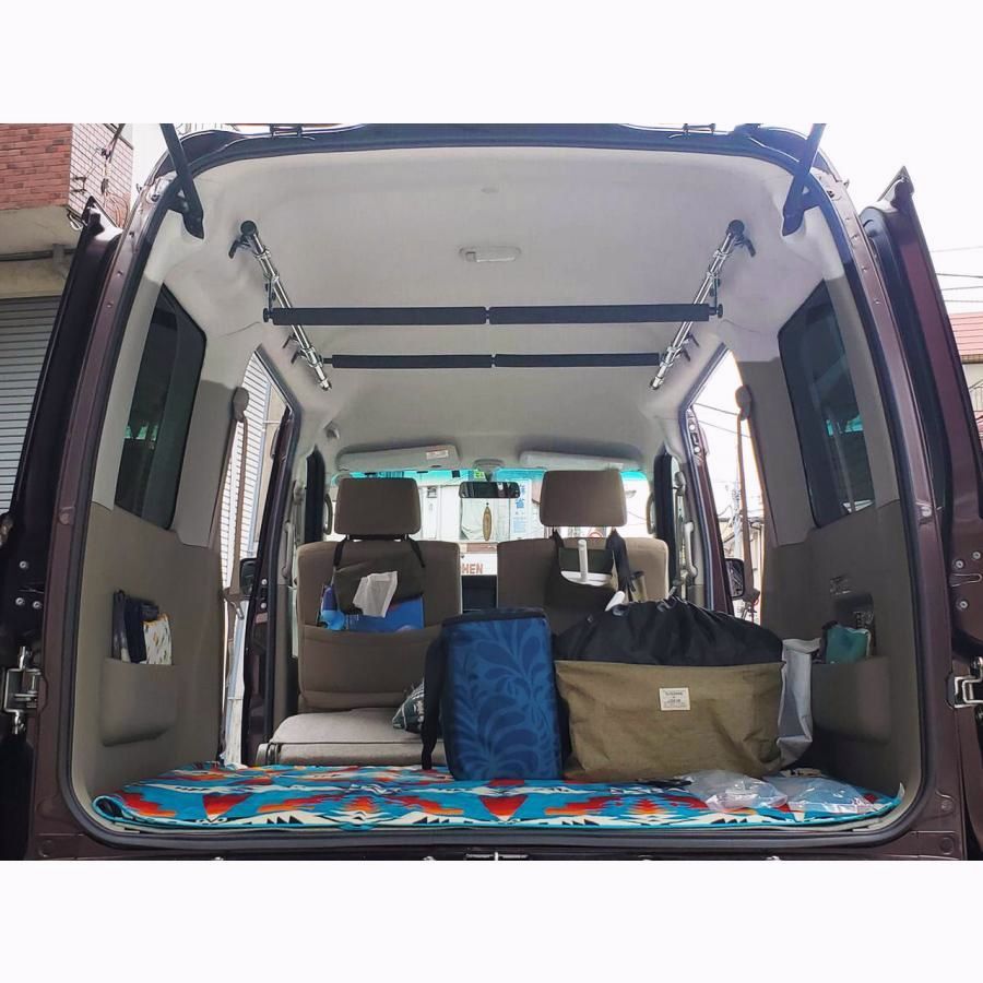 型紙つき 300系アトレー 300系成形天井タイプハイゼット サイドバー＆スライドバー2本セット 車内キャリア アトレィATRAI HIJET サーフ スノーボード 脚立