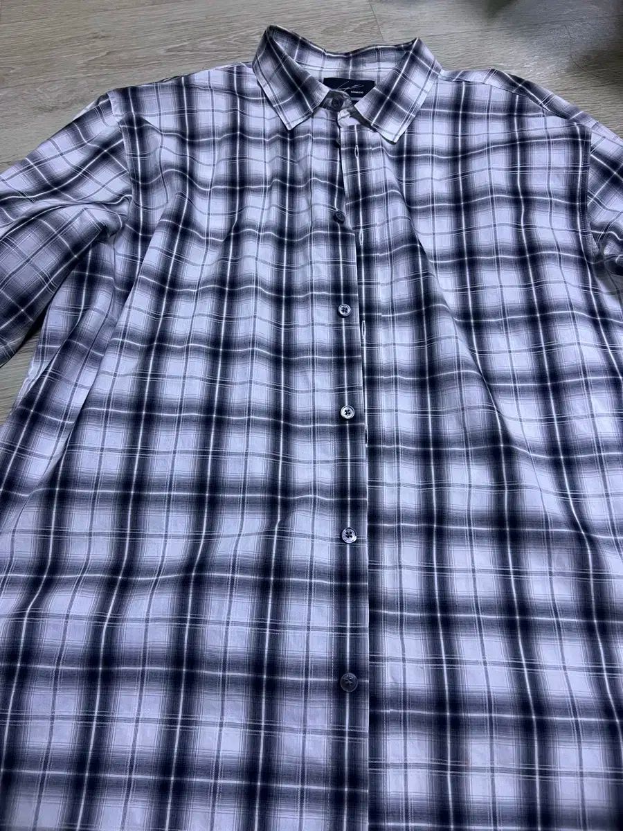 ソンジオメンズ 刺繍シャツ チェック柄