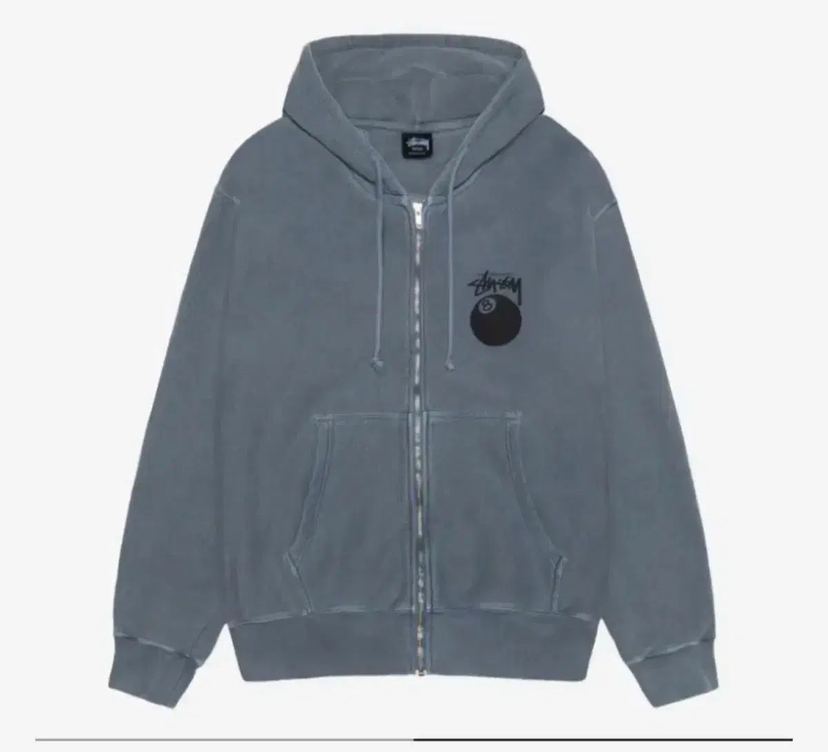 STUSSY DICE WHO ジップアップフーディー ネイビー m