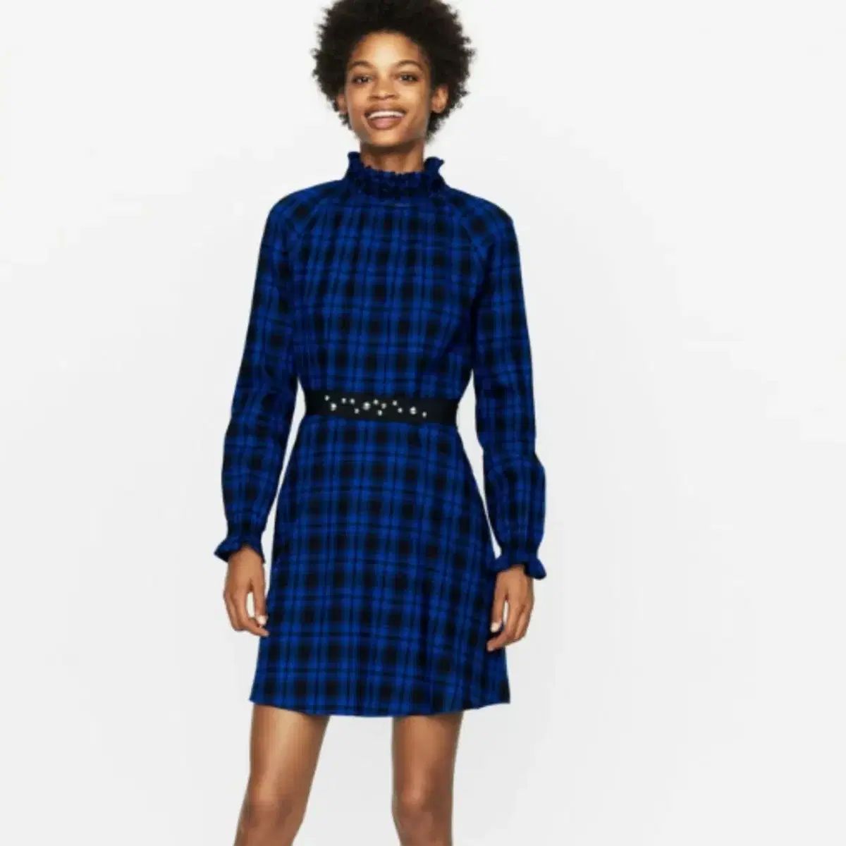 マージュ maje RIVINE チェックベルト付きONE PIECE 44