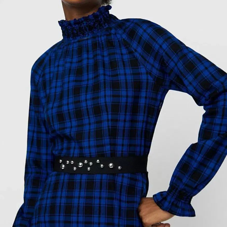 マージュ maje RIVINE チェックベルト付きONE PIECE 44