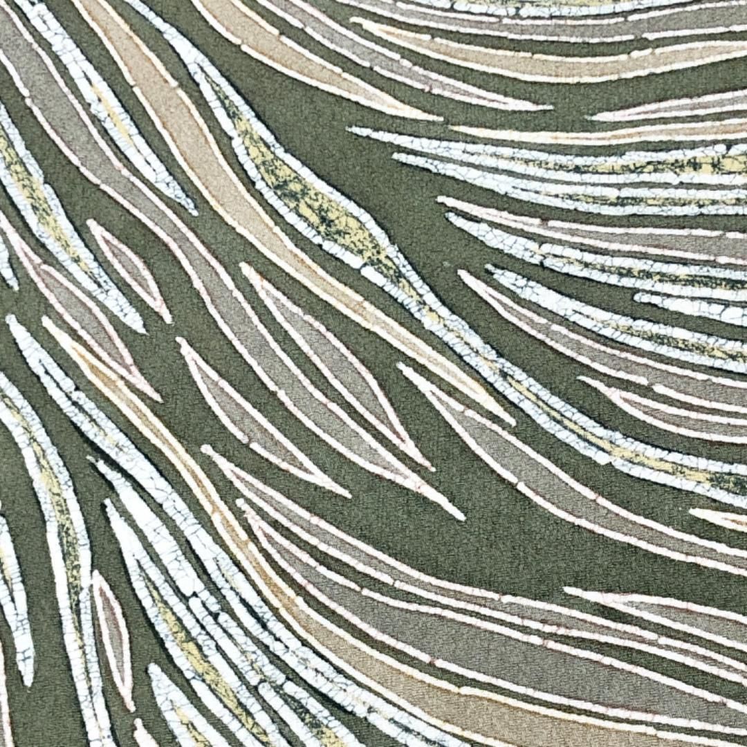 蝋纈染 昆布茶色