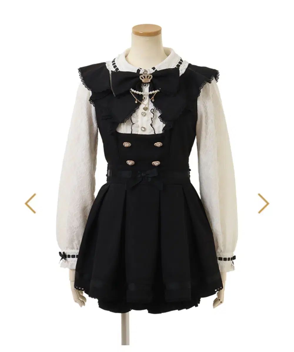 日本直接 LIZ LISA リズリサ DoubleHeart ダーブルハート フリル セットアップ ドレス ブラック 地雷系 DearMyLove ディアマイラブ