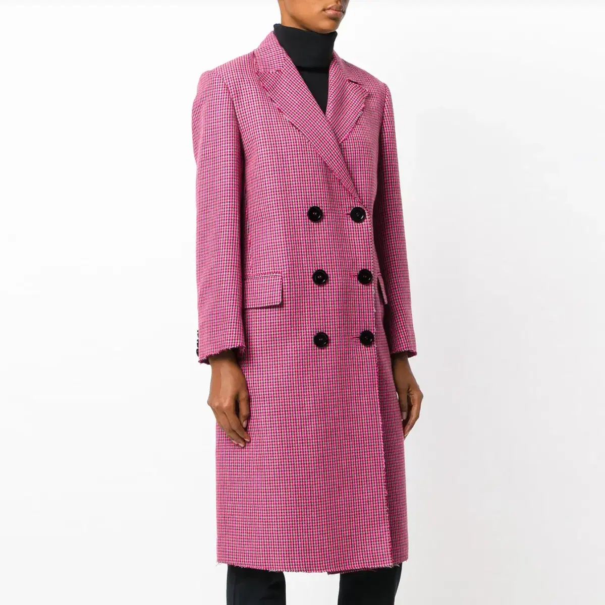 MSGM ダブル ブレスト チェック ウールコート 55-66