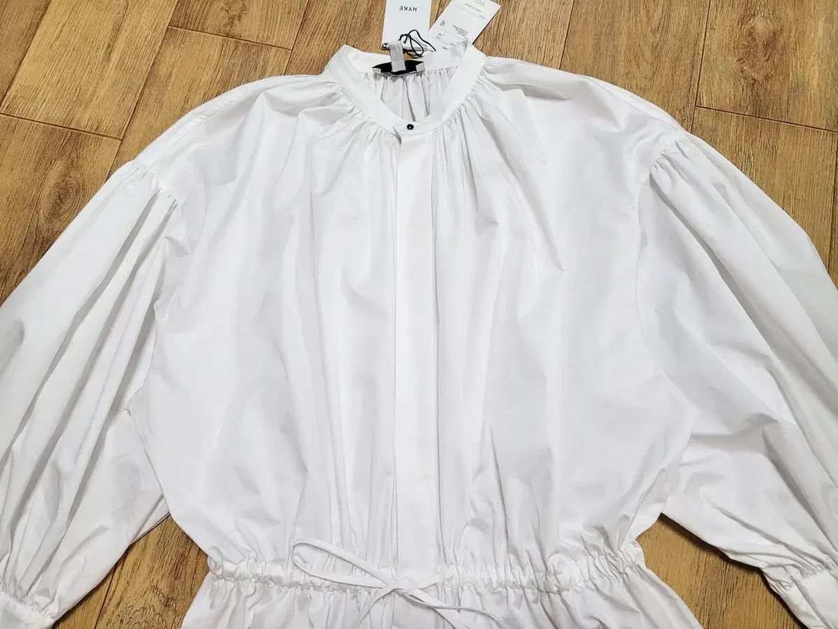 バルーンスリーブ シャツワンピース