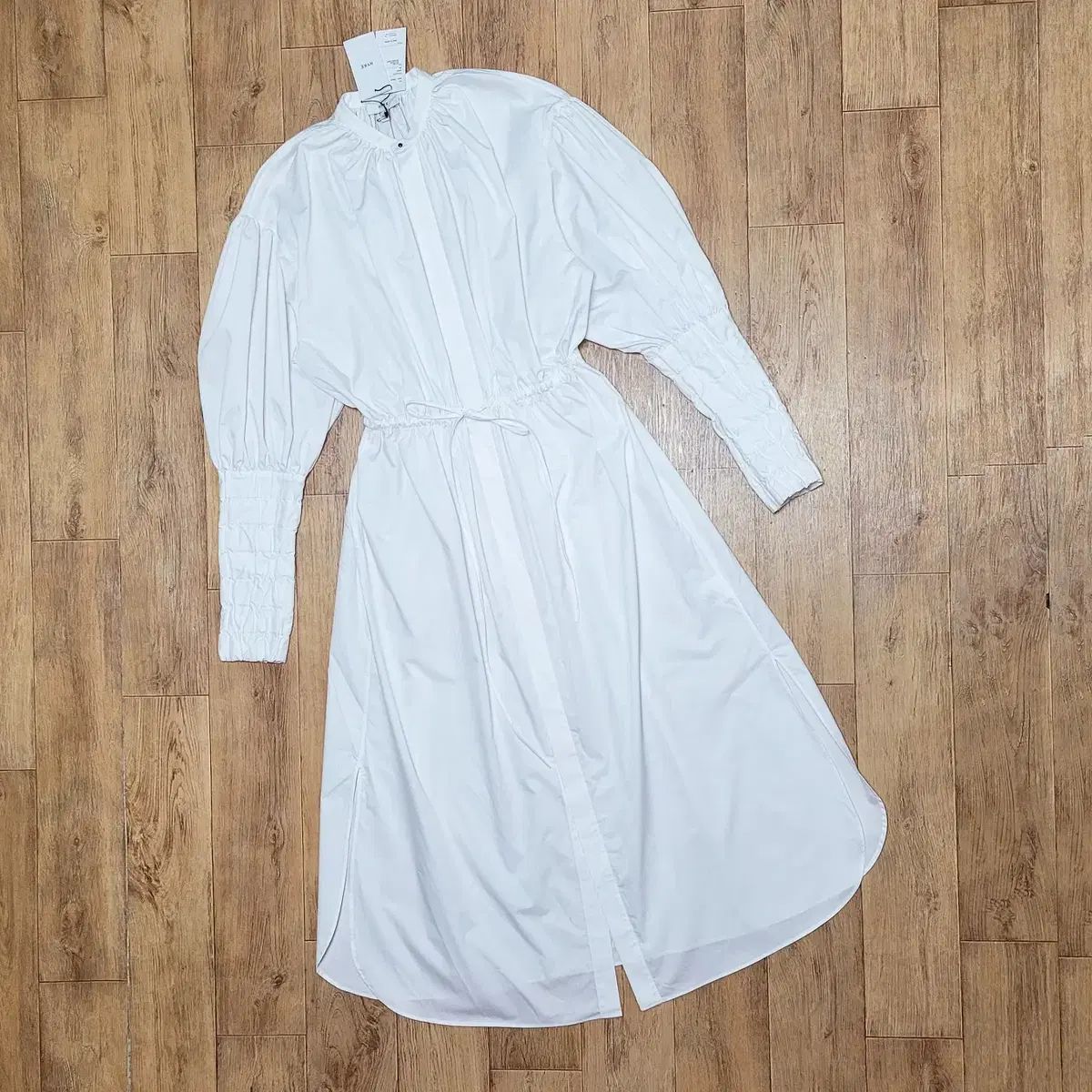 バルーンスリーブ シャツワンピース