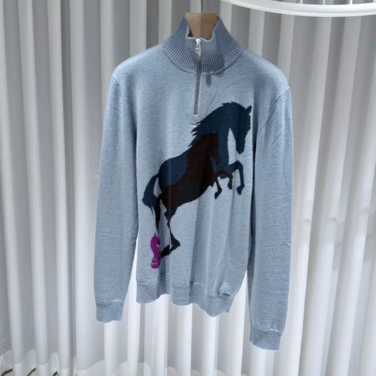 カシミア ハーフジップアップ