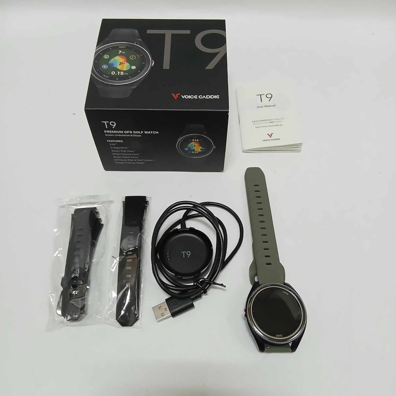 T9 GPSナビ ブラック ボイスキャディ T9 VOICE CADDIE GPSナビ 腕時計 ブラック