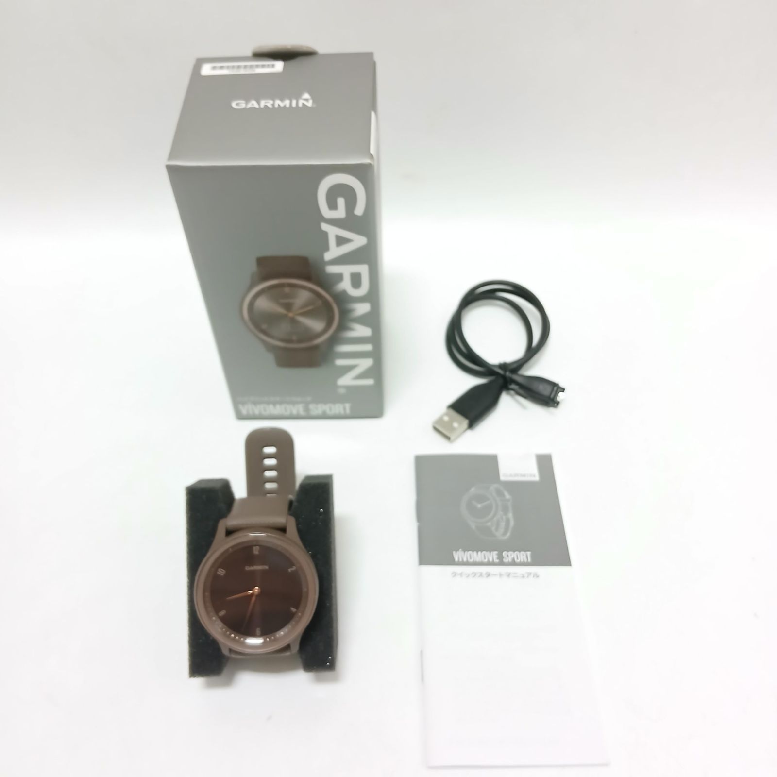 No.4203 ガーミン vivomove Sport Peach G Cocoa ハイブリッドスマートウォッチ 日本 ユニセックス