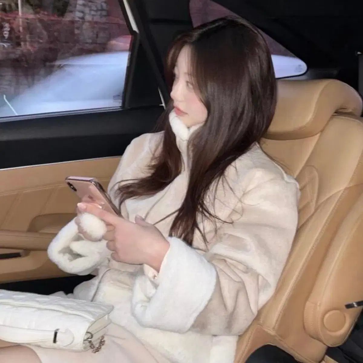 ジェニオ ラパン ムートン アイボリー